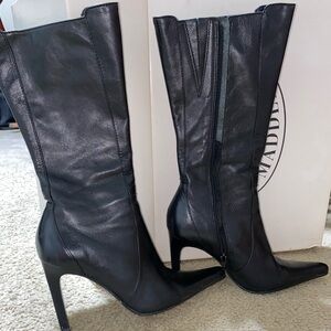Leather mid-height pointed Steve Madden boots
